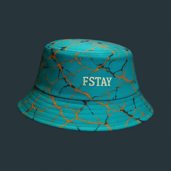 Kırık Turuncu – Crackle Desen Bucket Hat